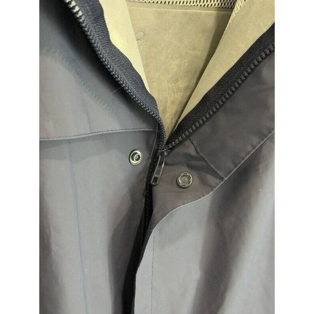 Bass Pro Shops Rain Suit Mens Medium Blue Hooded Waterproof Jacket Pants Fishing